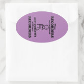 Recorders Verboden ovaal Sticker (Tas)