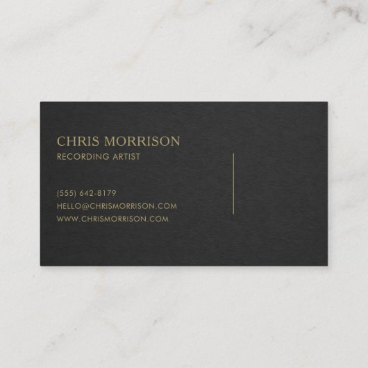 Recording Artist Visitekaartje (Achterkant)