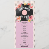 Records Bloemen Bruiloft Menu Ceremonie Details (Achterkant)