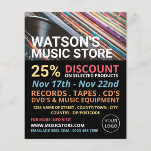 Records, Music Store Adverteren brochure