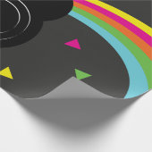 Records Muziek Regenboog Geometrisch Cadeaupapier (Hoek)