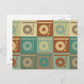 Records Pop Art Briefkaart (Voorkant / Achterkant)