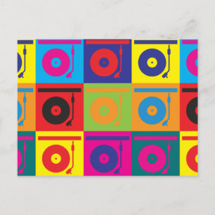 Records Pop Art Briefkaart