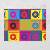 Records Pop Art Briefkaart (Voorkant)