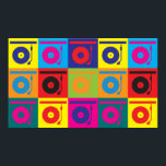 Records Pop Art Poster<br><div class="desc">Registreert de Kunst van de Pop. Als de Verslagen uw hobby,  bezetting,  of obsessie zijn,  show het met grote Verslagen t-shirts,  mokken,  stickers,  en meer zijn. Het zijn ook geweldige cadeautjes voor andere recordfans!</div>