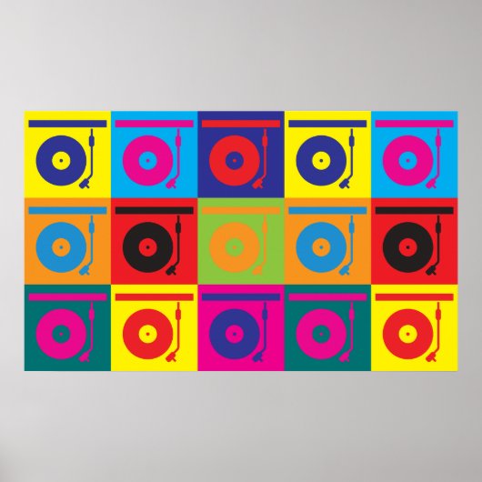 Records Pop Art Poster (Voorkant)