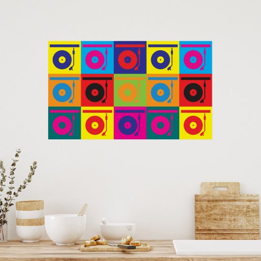 Records Pop Art Poster (Keuken)