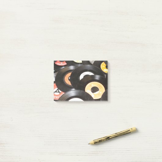 records van 45 rpm post-it® notes (Op bureau)