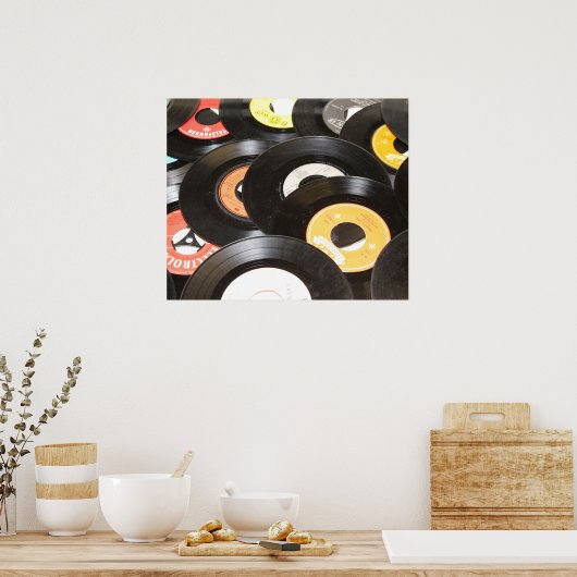  records van 45 rpm poster (Keuken)