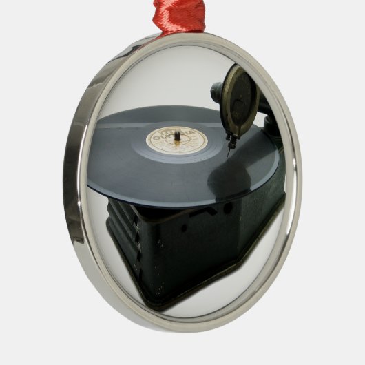  recordspeler metalen ornament (Rechts)