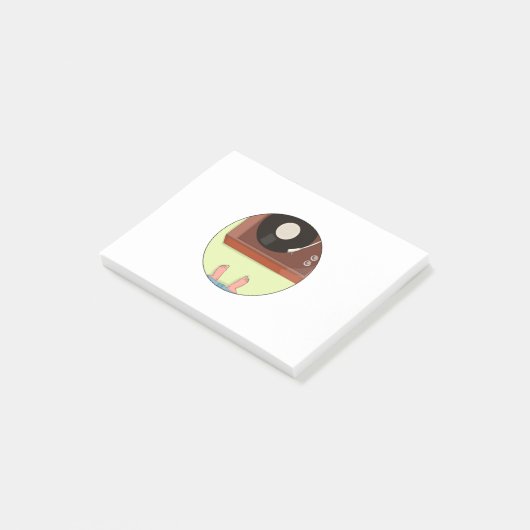  recordspeler post-it® notes (Schuin)
