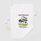 Recordtijd naar de 19e hole golfhanddoek (Insitu)