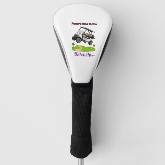 Recordtijd naar de 19e hole golfheadcover (Voorkant)