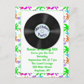 Recordverjaardagsfeestje Uitnodiging Briefkaart (Voorkant)