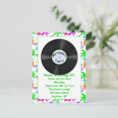 Recordverjaardagsfeestje Uitnodiging Briefkaart (Staand voorkant)