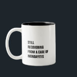 Recovering van een hoesje mondayitis grappige humo tweekleurige koffiemok<br><div class="desc">Dit is een groot geschenk voor een medewerker, vriend of iemand met een gevoel van humor. De tekst, de doopvont en de kleur kunnen in uw voorkeur worden veranderd. Als je hulp nodig hebt bij het aanpassen van je product, neem dan contact met me op via mijn winkel en ik...</div>