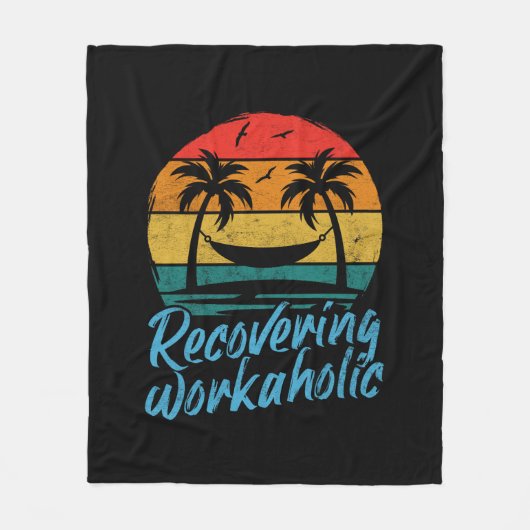 Recovering Workaholic | Fun Vacation Blanket Fleece Deken (Voorkant)
