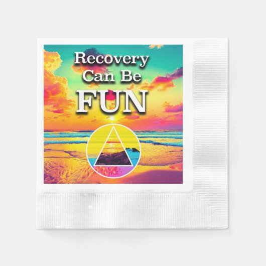 Recovery Can Be Fun Recovery Slogan Sunrise Servet (Voorkant)