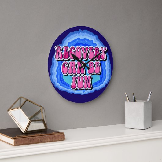Recovery FUN Geode 12 Step AA Recovery Slogan Grote Klok (Kantoor)