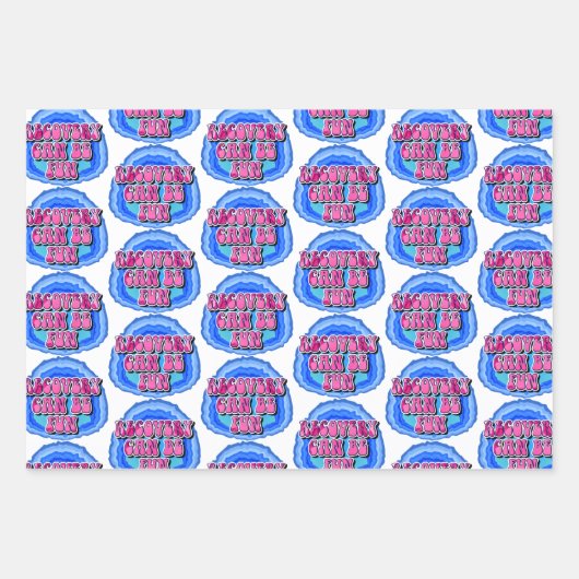 Recovery FUN Geode 12 Step AA Recovery Slogan Inpakpapier Vel (Voorkant)