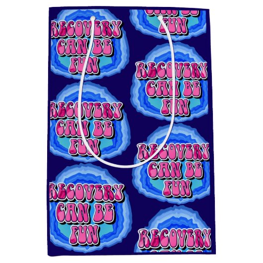 Recovery FUN Geode 12 Step AA Recovery Slogan Medium Cadeauzakje (Voorkant)
