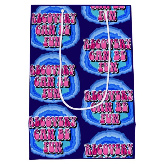 Recovery FUN Geode 12 Step AA Recovery Slogan Medium Cadeauzakje (Achterkant)