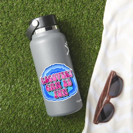 Recovery FUN Geode 12 Step AA Recovery Slogan Sticker (HydroFlask Insitu)