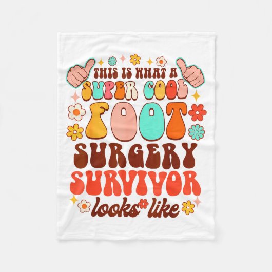 Recovery Funny Super A Cool Foot Surgery Survivor  Fleece Deken (Voorkant)