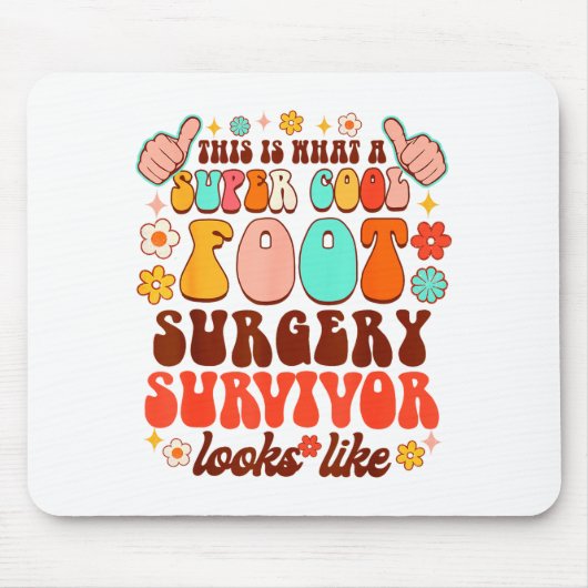 Recovery Funny Super A Cool Foot Surgery Survivor Muismat (Voorkant)