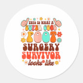 Recovery Funny Super A Cool Foot Surgery Survivor  Ronde Sticker (Voorkant)