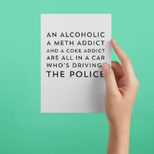 Recovery Humor Sarcastic 12 Step Wenskaart