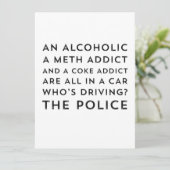 Recovery Humor Sarcastic 12 Step Wenskaart (Staand voorkant)