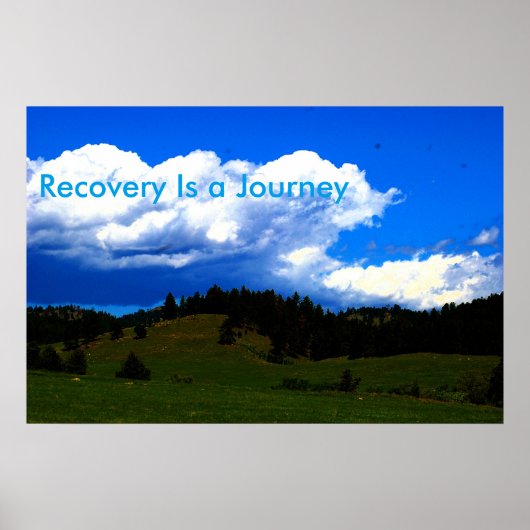 Recovery is een Motivatie Poster voor een reis (Voorkant)