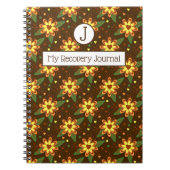 Recovery Journal Brown & Gold Floral Notitieboek (Voorkant)