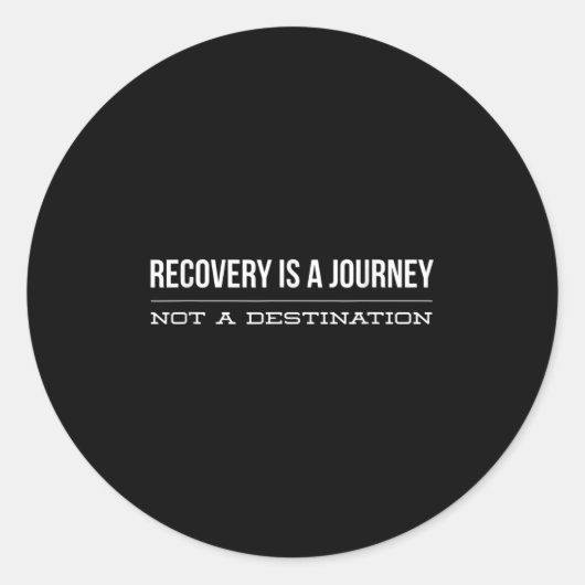 Recovery Journey Aa Alcoholics Na Narcotics Motiva Ronde Sticker (Voorkant)