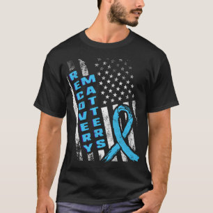 Recovery Matters, Amerikaanse vlag van de VS, blau T-shirt