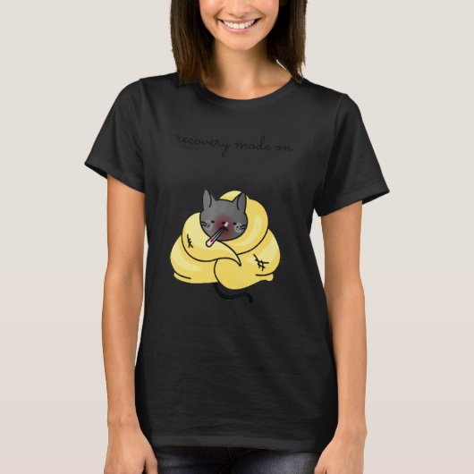 Recovery Mode On Get Well   Injury Tuxedo Cat T-shirt (Voorkant)