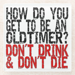 Recovery Old Timer Joke Glazen Onderzetter