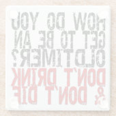 Recovery Old Timer Joke Glazen Onderzetter (Achterkant)