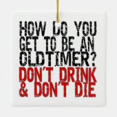 Recovery Old Timer Joke Keramisch Ornament (Achterkant)