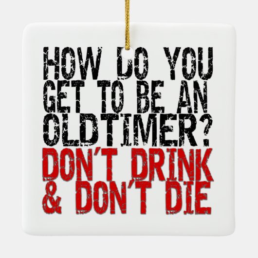 Recovery Old Timer Joke Keramisch Ornament (Achterkant)