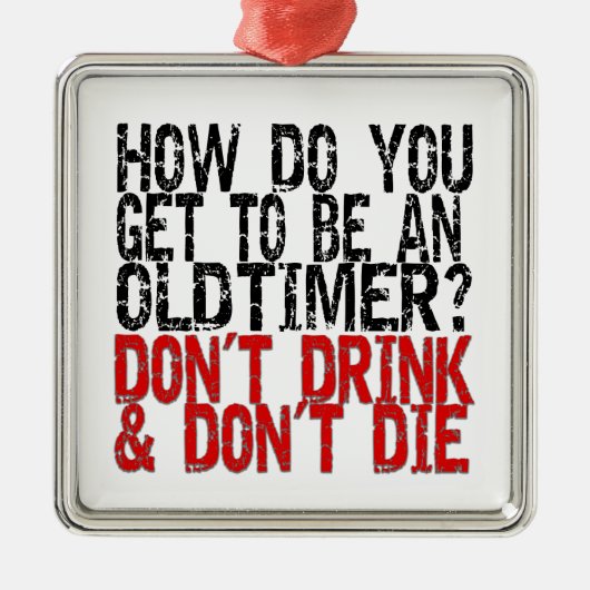 Recovery Old Timer Joke Metalen Ornament (Voorkant)