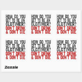 Recovery Old Timer Joke Vierkante Sticker (Vel)