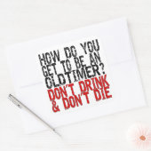 Recovery Old Timer Joke Vierkante Sticker (Envelop)