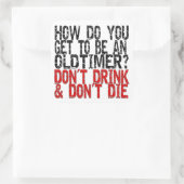 Recovery Old Timer Joke Vierkante Sticker (Tas)