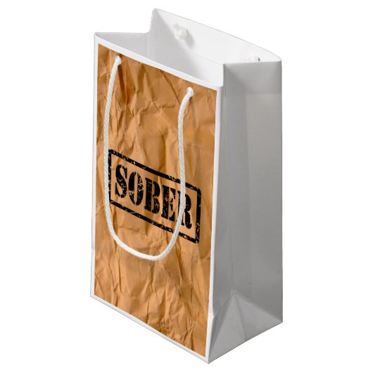 Recovery Sobriety Sober Gift Bag Klein Cadeauzakje (Voorkant Gekanteld)