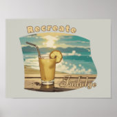 Recreate, Indulge: Zonneschijn, Zee & Lemonade Bli Poster (Voorkant)