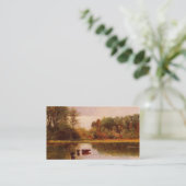 Recreatie visitekaartjes, koeien in water visitekaartje (Staand voorkant)