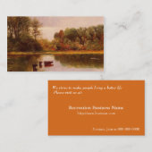 Recreatie visitekaartjes, koeien in water visitekaartje (Voorkant / Achterkant)