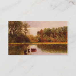 Recreatie visitekaartjes, koeien in water visitekaartje